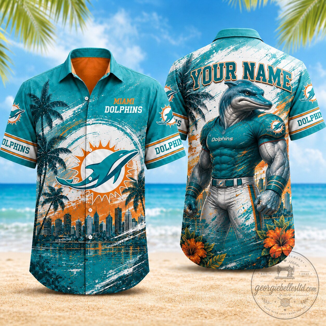 Miami Dolphins | Premium Personalized NFL Hawaiian Shirt For Football Fans NNK