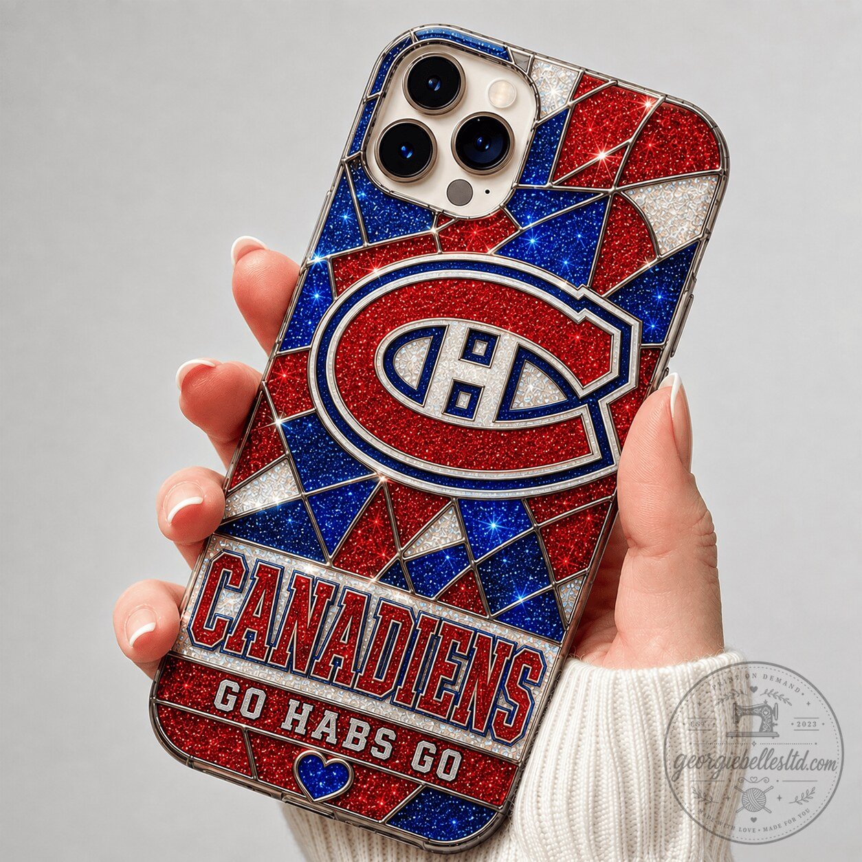 Montreal Canadiens Glitter Mosaic National Hockey League Phone Case