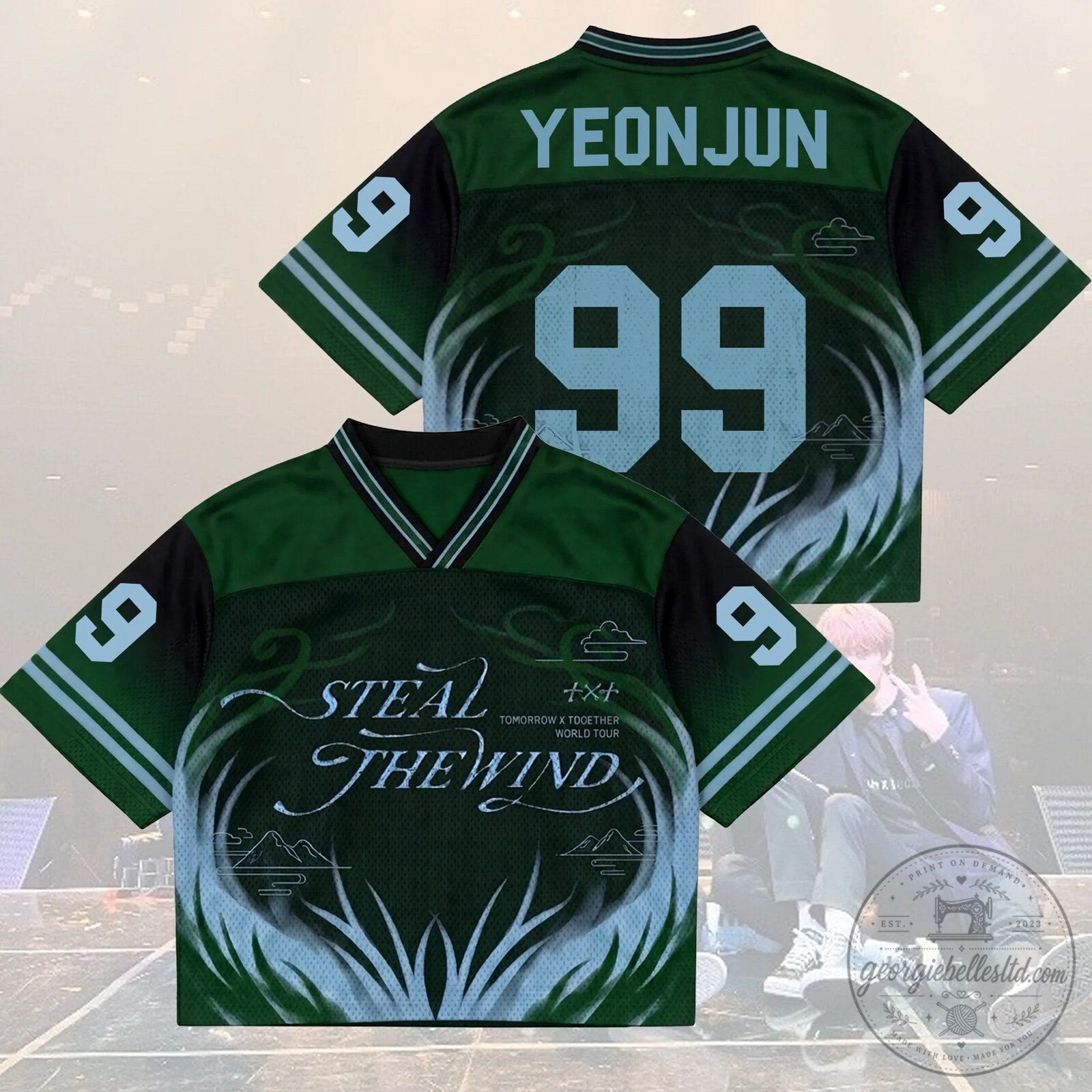 Tomorrow X Together Steal The Wind World Tour MOA Football Jersey 7 Tomorrow X Together Steal The Wind World Tour MOA Football Jersey