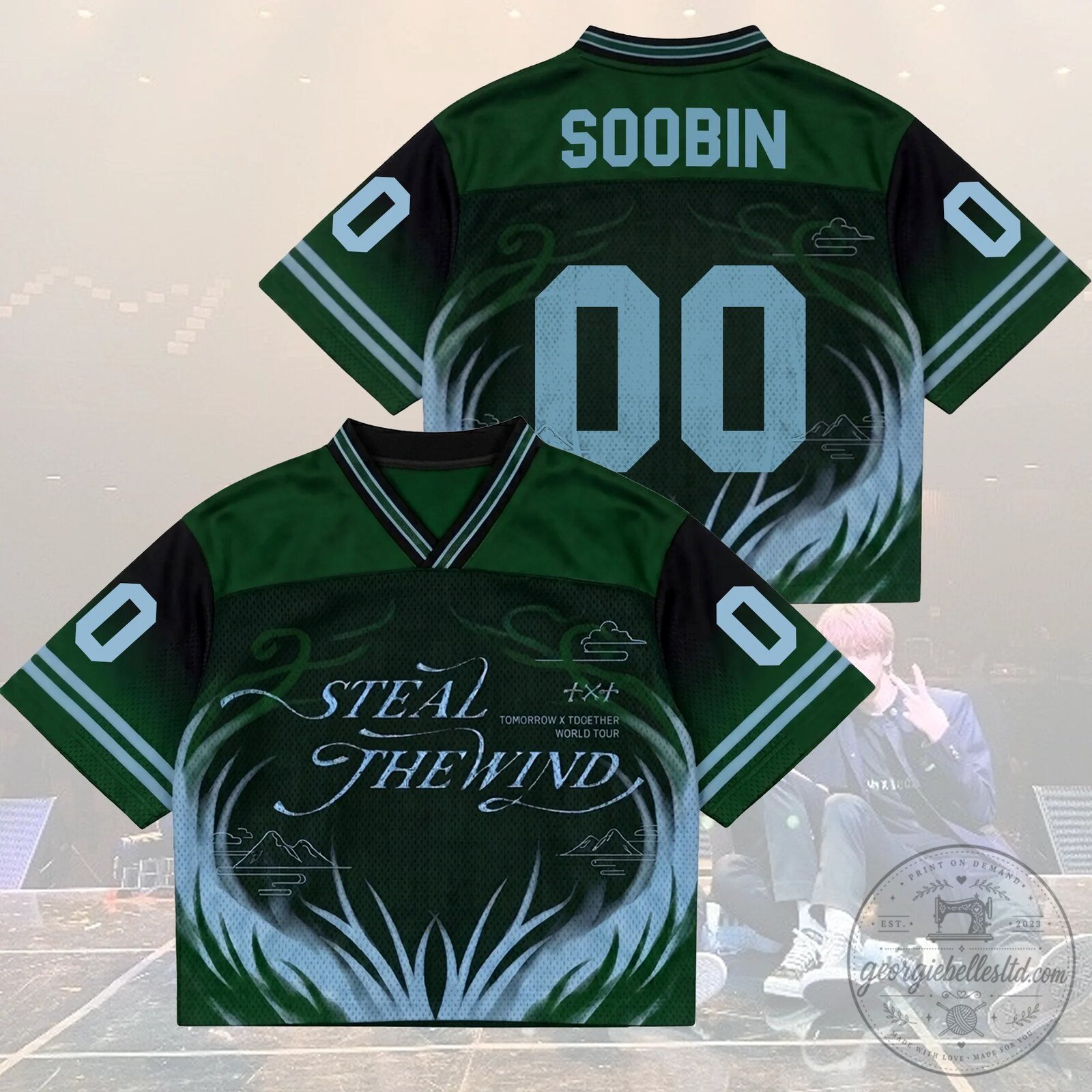 Tomorrow X Together Steal The Wind World Tour MOA Football Jersey 8 Tomorrow X Together Steal The Wind World Tour MOA Football Jersey