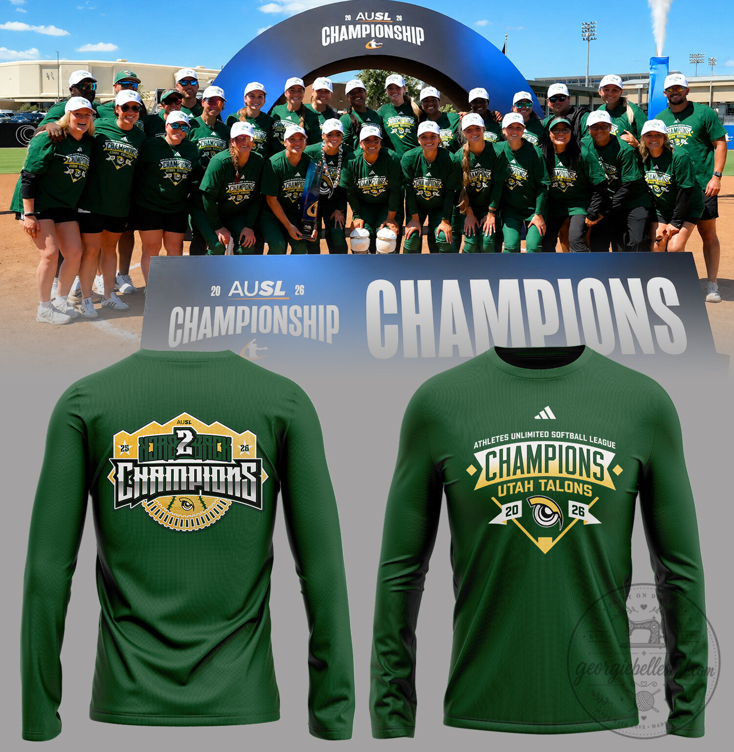 Utah Talons 2026 Champions Long Sleeve Shirt from Athletes Unlimited Softball League