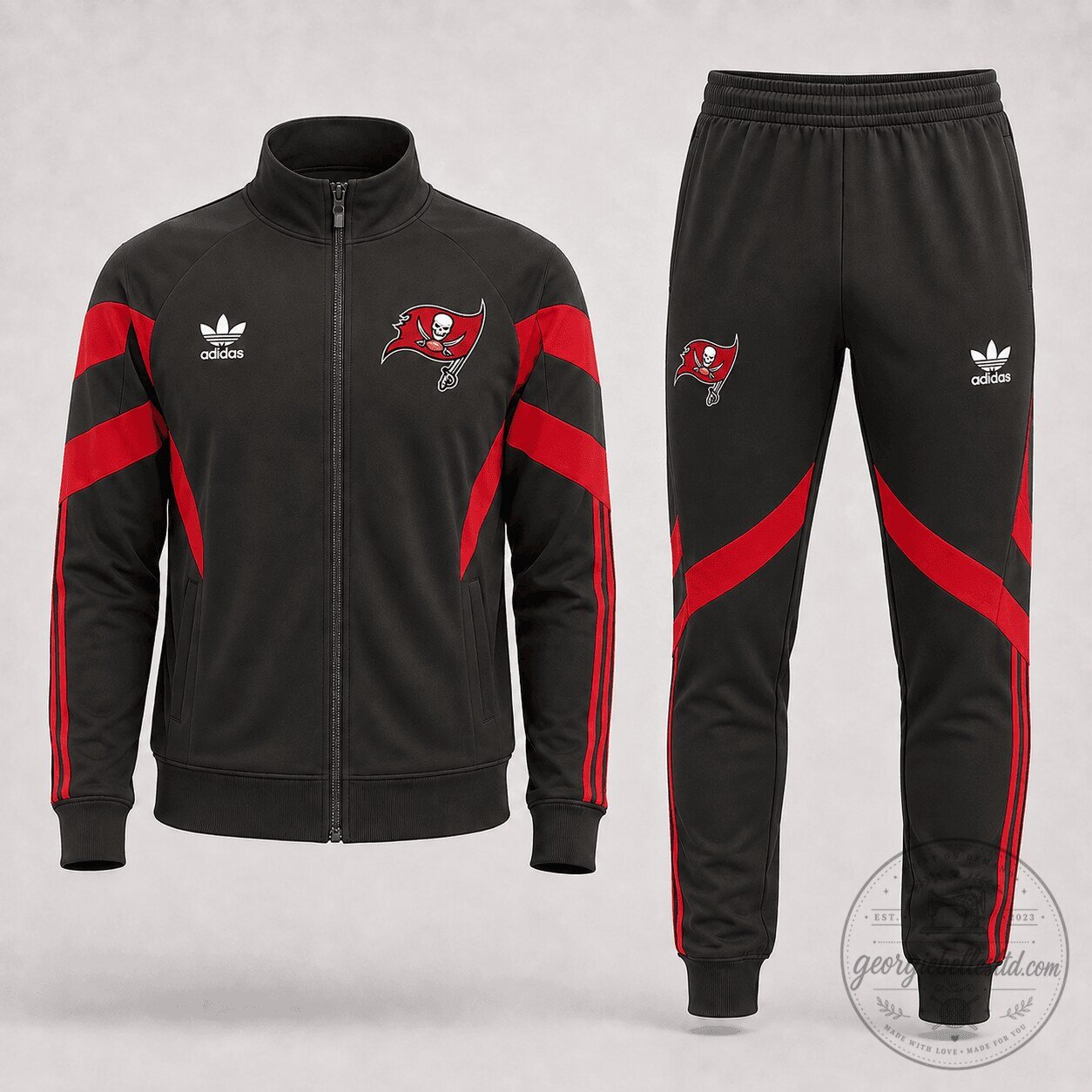 Tampa Bay Buccaneers National Football League Team Black and Red Tracksuit