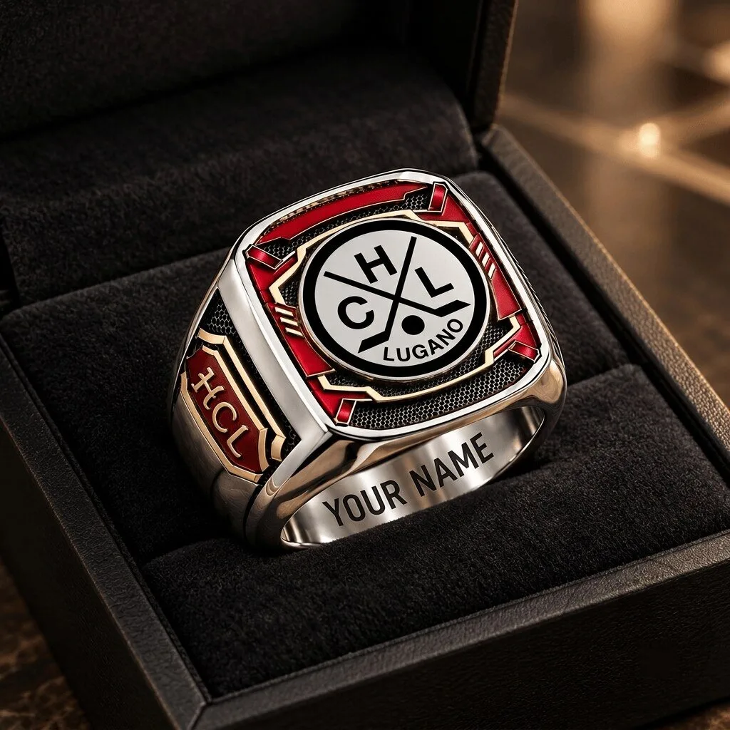 Hockey Club Lugano National League Custom Fan Ring