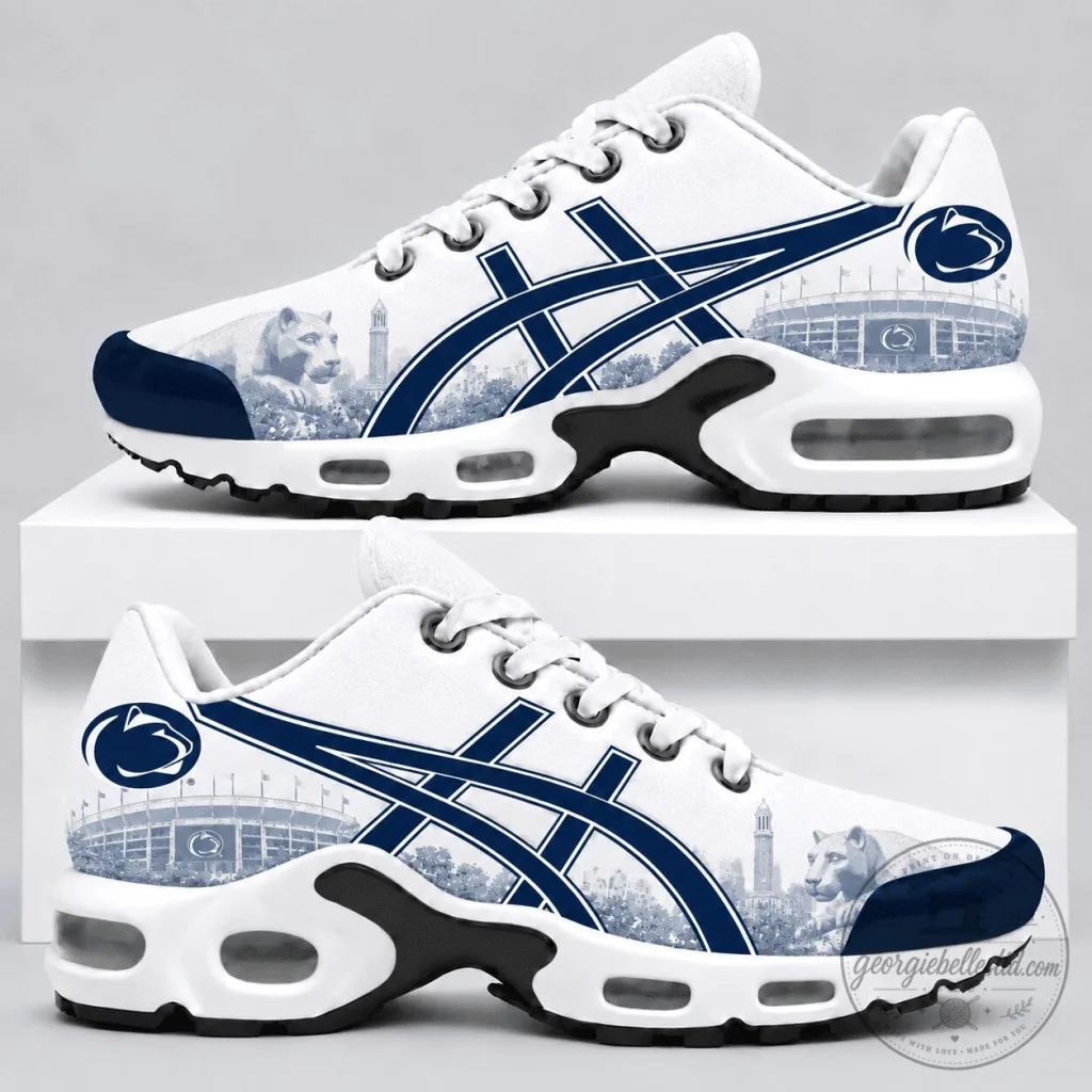 Penn State Nittany Lions White Air Max Running Shoes Penn State Nittany Lions White Air Max Running Shoes