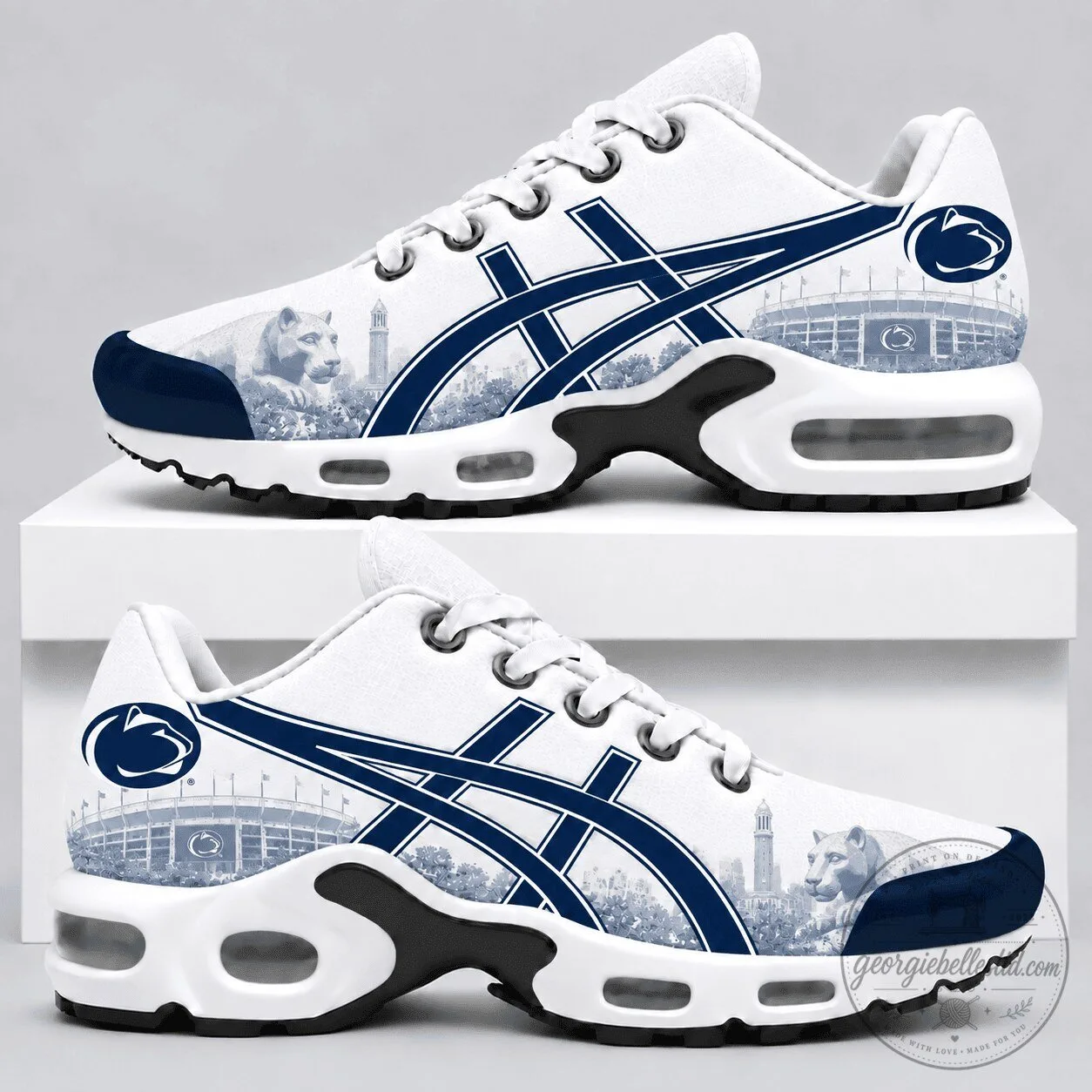 Penn State Nittany Lions White Air Max Running Shoes 1 Penn State Nittany Lions White Air Max Running Shoes