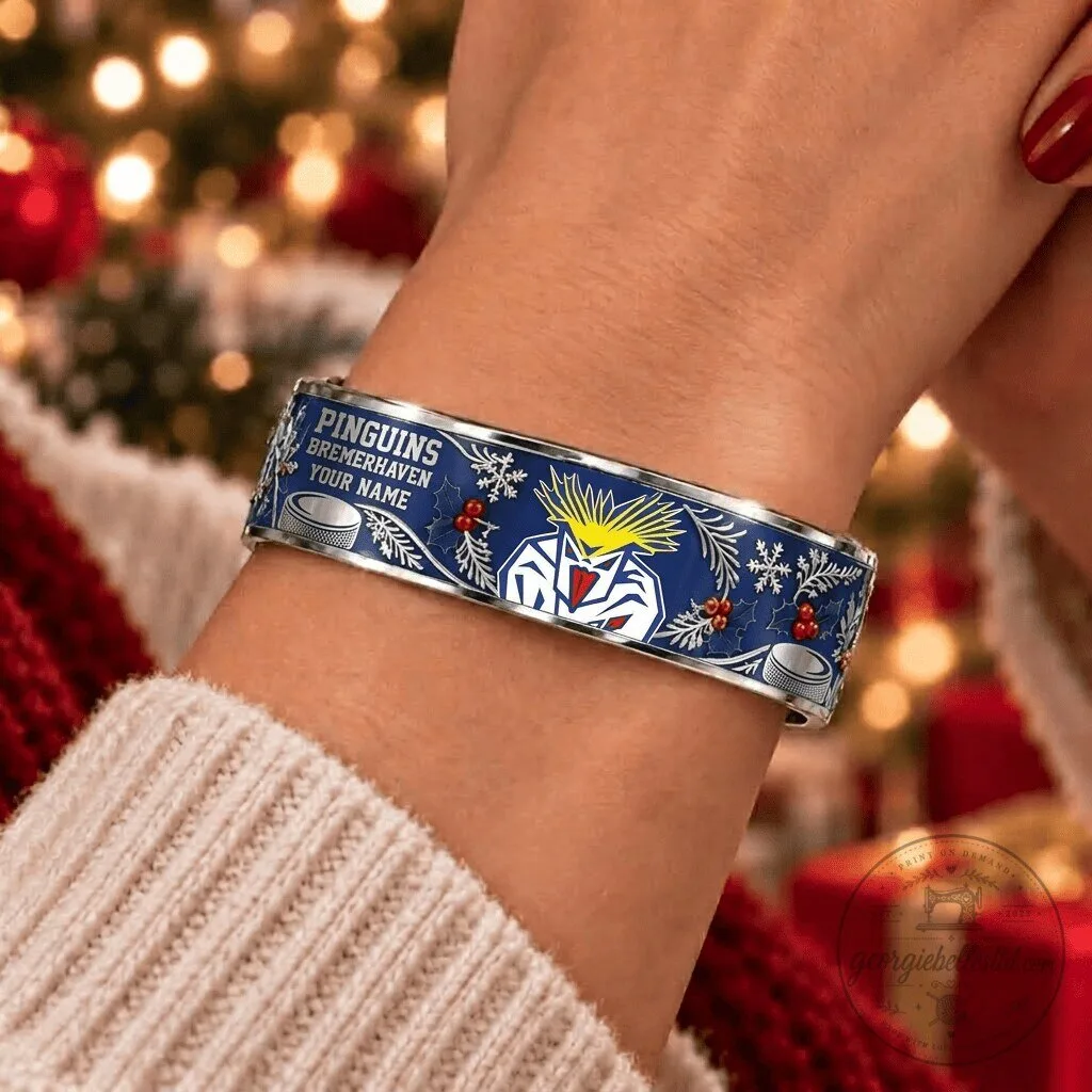 Fischtown Pinguins Bremerhaven DEL Ice Hockey Christmas Bracelet Custom Name Gift