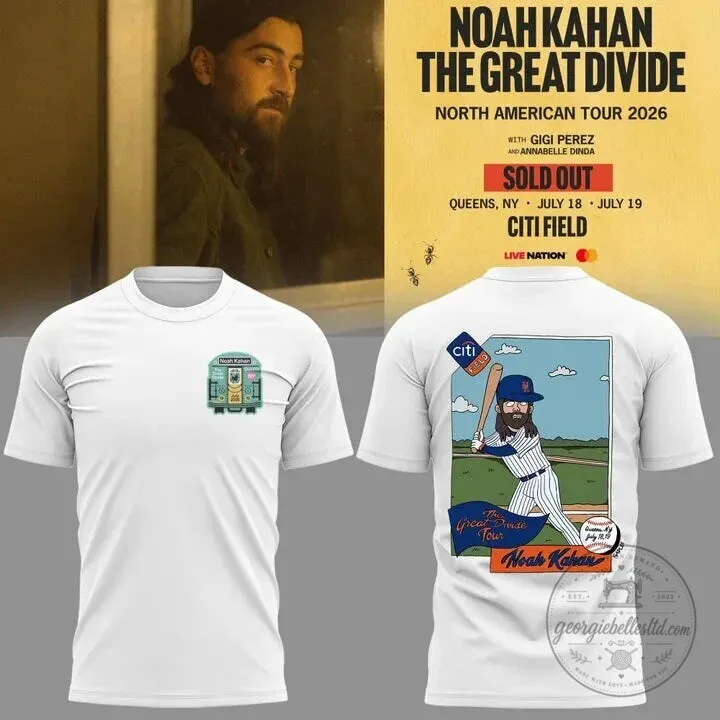 New York Mets Noah Kahan The Great Divide Tour 2026 Concert T-Shirt 5 New York Mets Noah Kahan The Great Divide Tour 2026 Concert T-Shirt