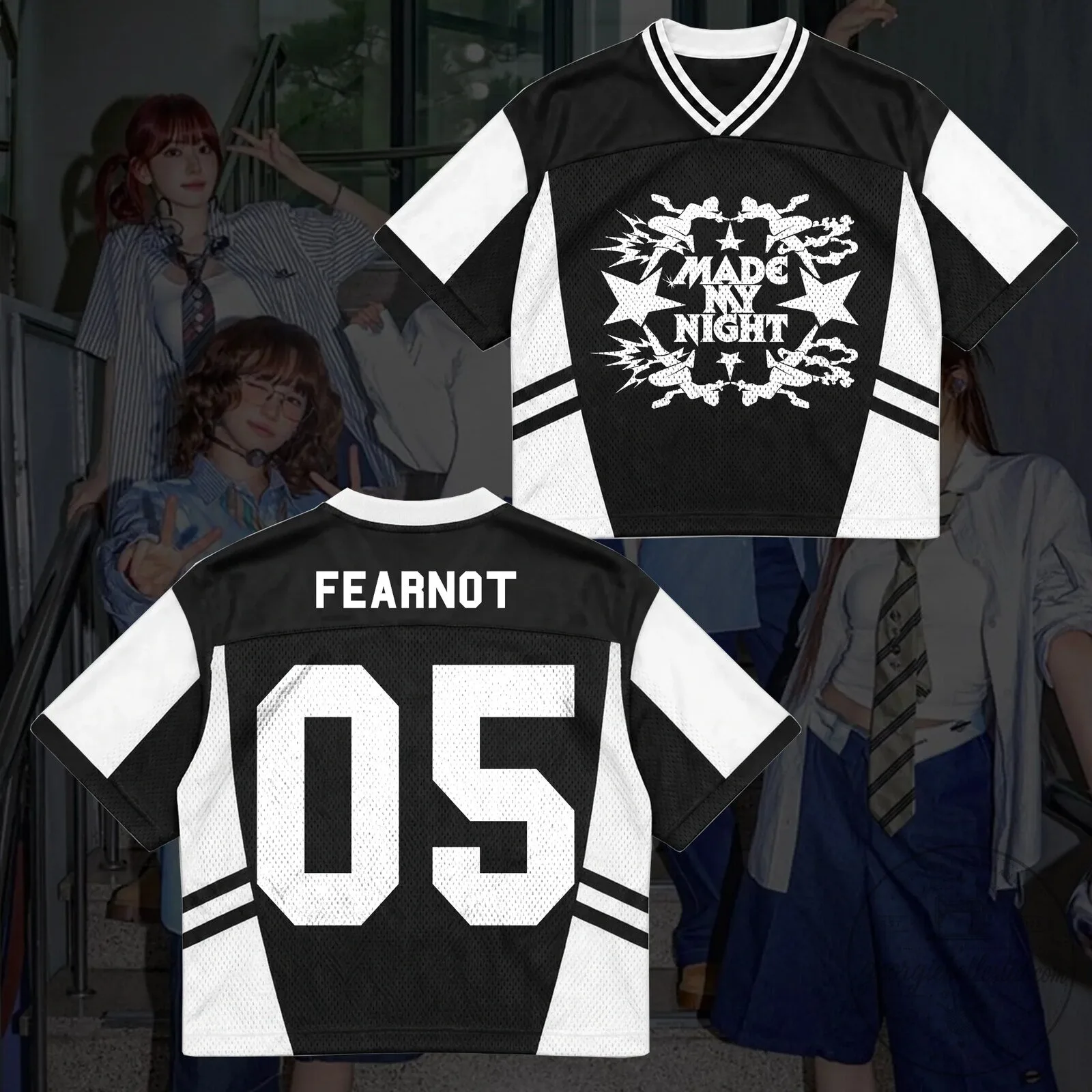 Le Sserafim Made My Night Concert Fearnot Football Jersey 6 Le Sserafim Made My Night Concert Fearnot Football Jersey