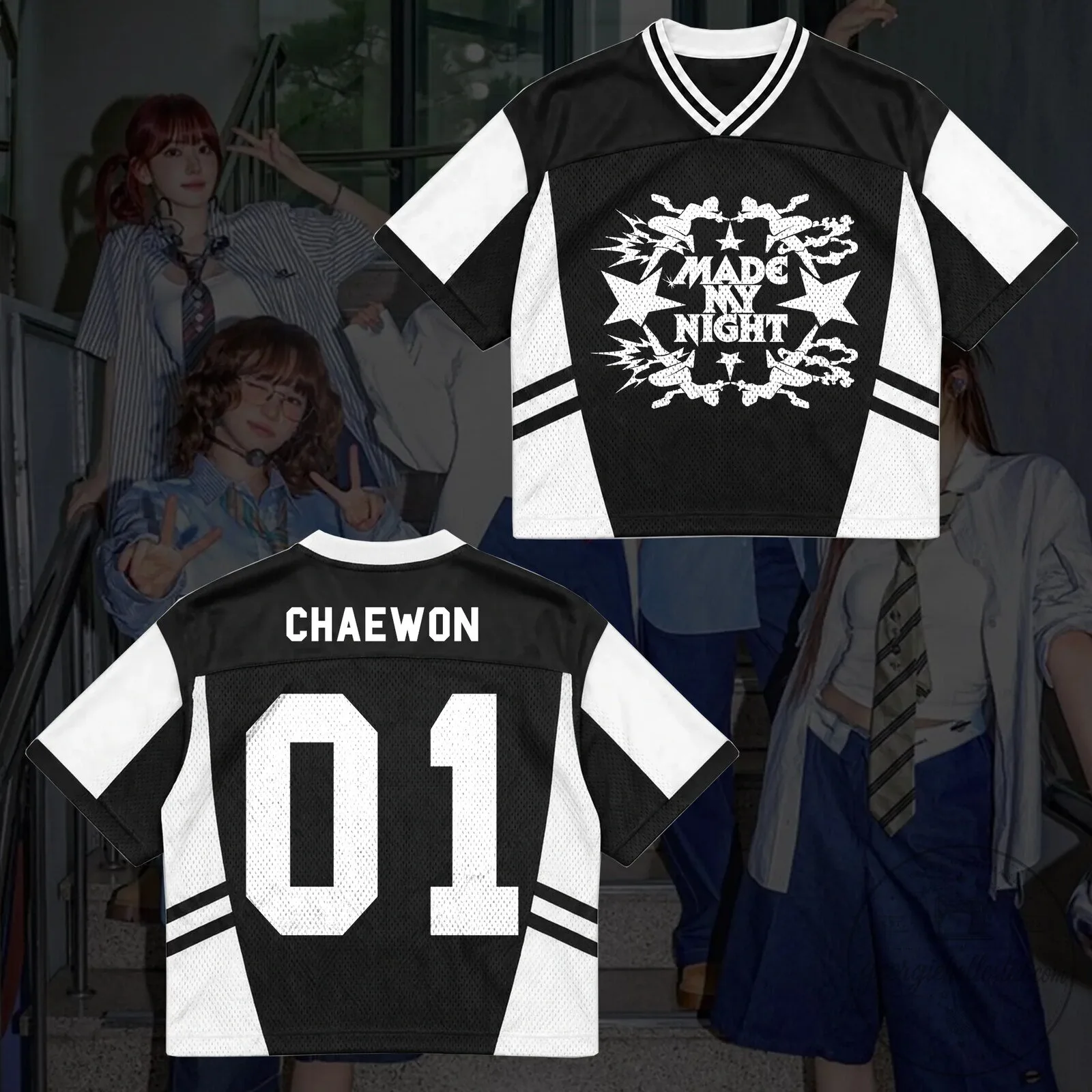 Le Sserafim Made My Night Concert Fearnot Football Jersey 8 Le Sserafim Made My Night Concert Fearnot Football Jersey