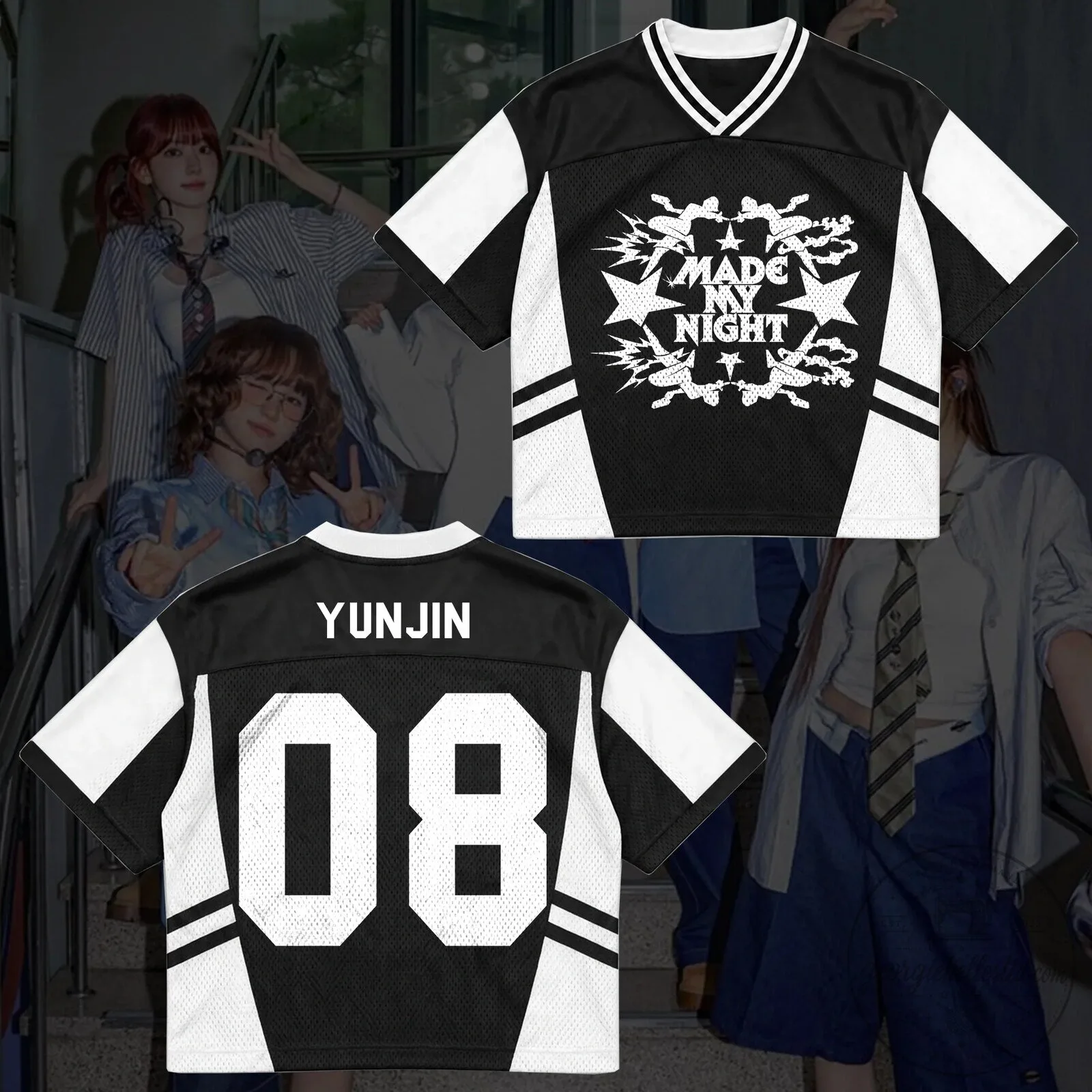 Le Sserafim Made My Night Concert Fearnot Football Jersey 9 Le Sserafim Made My Night Concert Fearnot Football Jersey