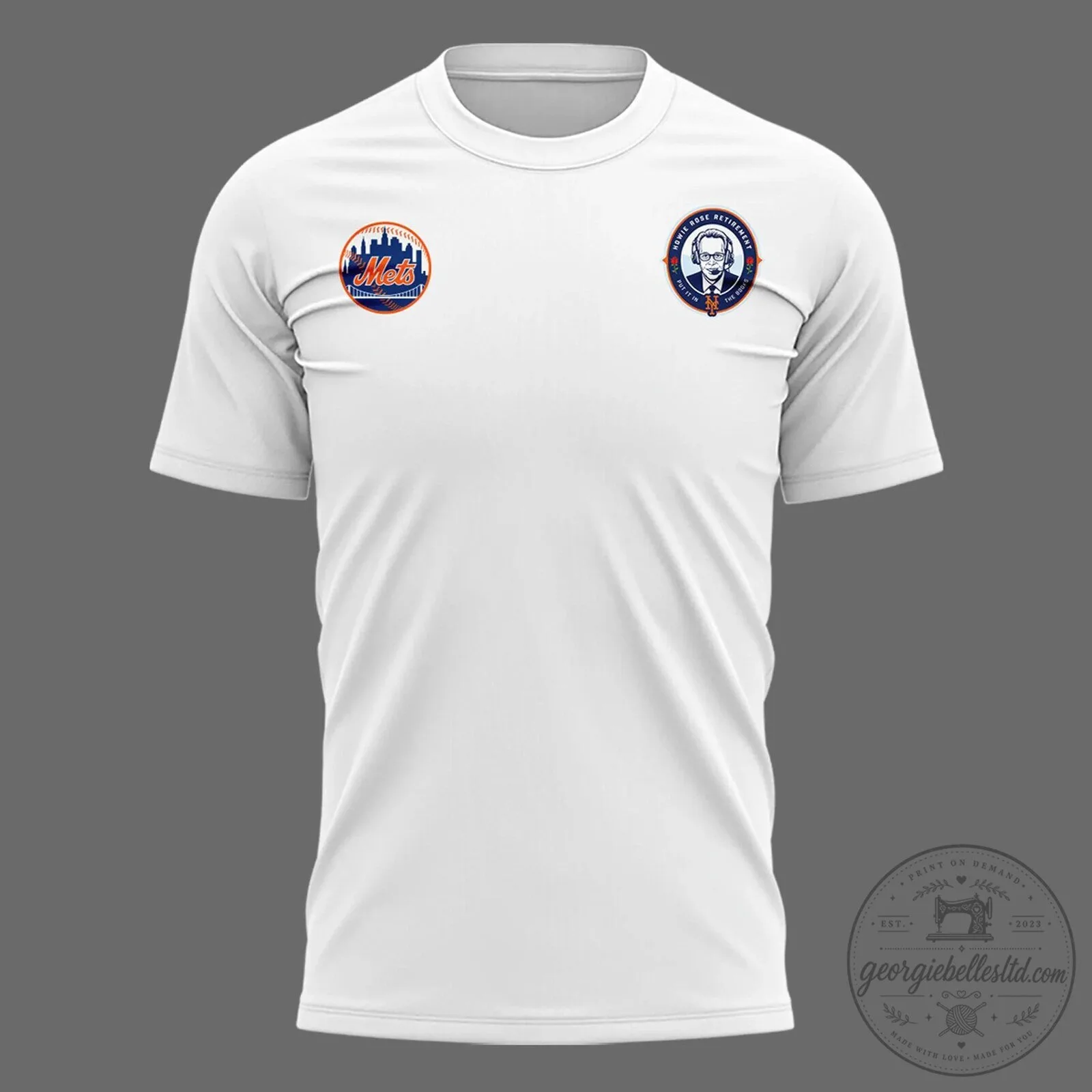Howie Rose Retirement Ceremony 39 Years Iconic Voice of the Mets White T-Shirt 4 Howie Rose Retirement Ceremony 39 Years Iconic Voice of the Mets White T-Shirt