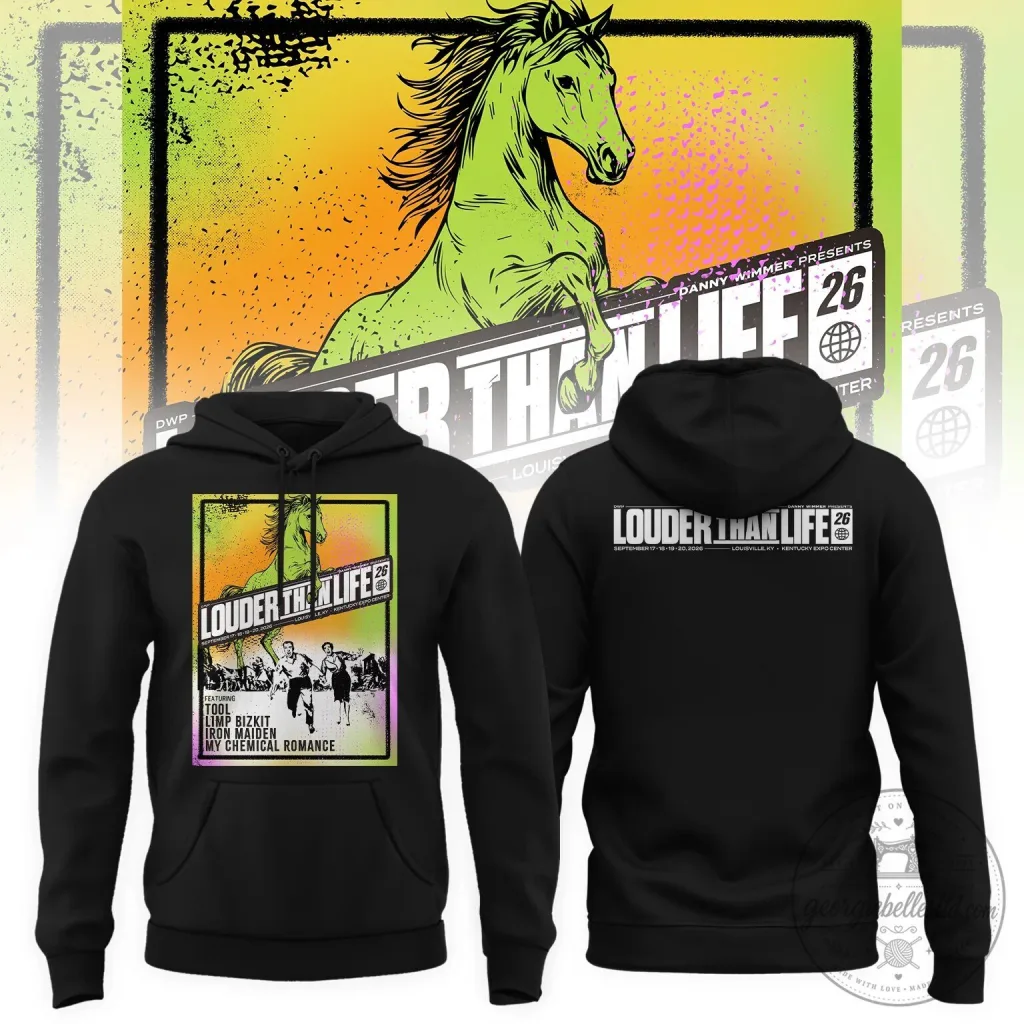 Louder Than Life Festival 2026 Band Lineup Black Graphic Hoodie Louder Than Life Festival 2026 Band Lineup Black Graphic Hoodie