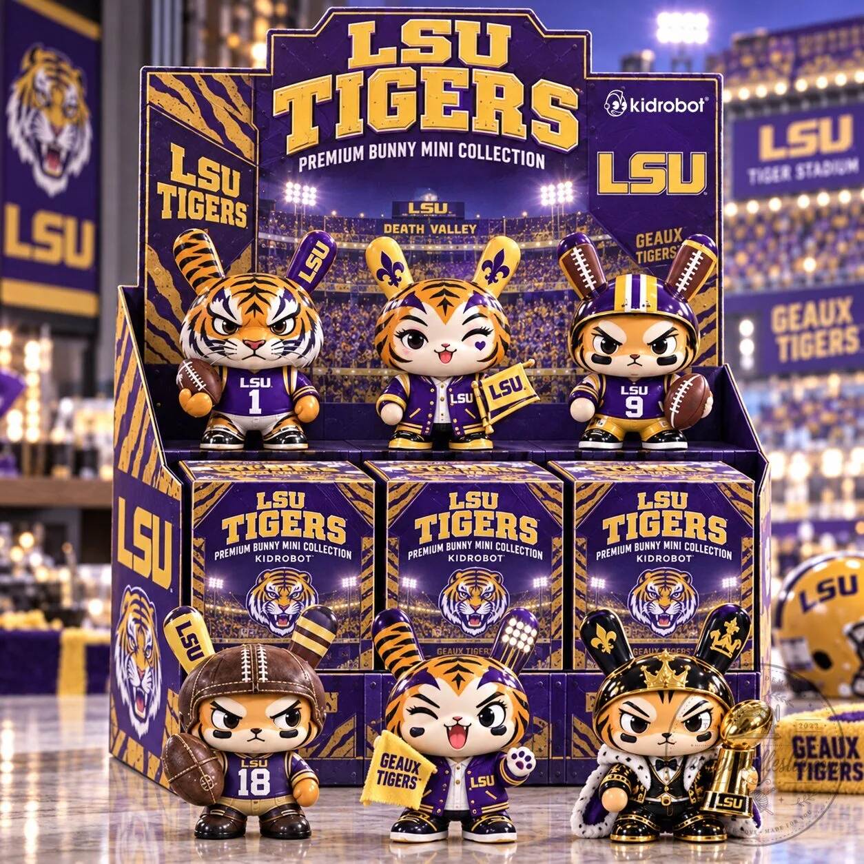 Louisiana State University Tigers Kidrobot Premium Bunny Mini Collection Blind Box