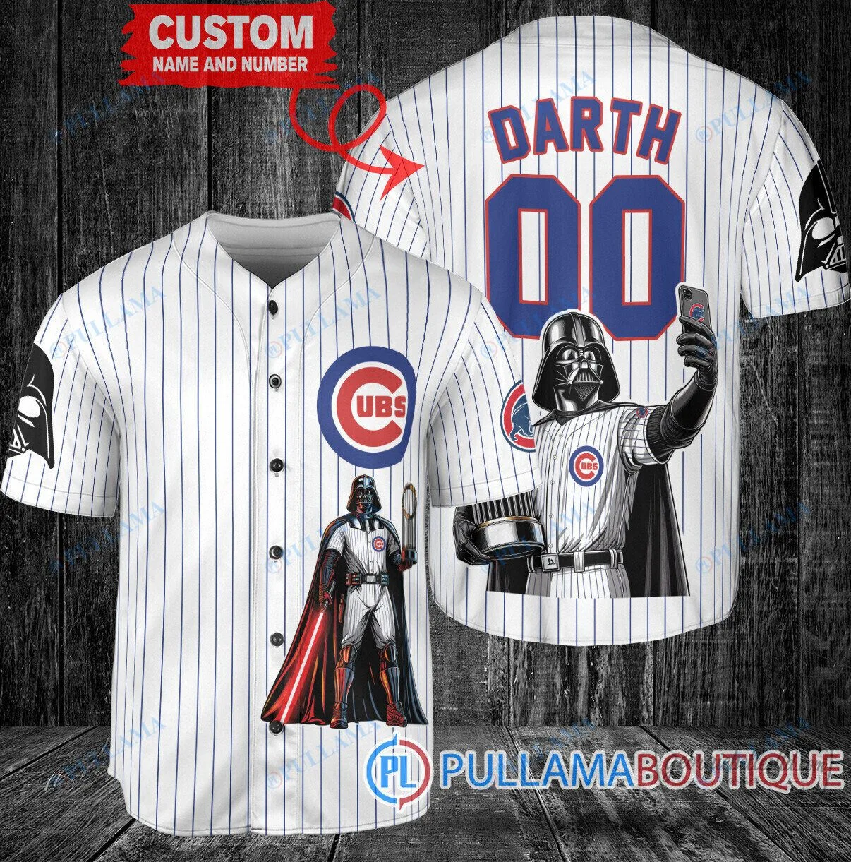 Chicago Cubs Baseball Darth Vader Star Wars World Series Trophy Custom Baseball Jersey 1 Chicago Cubs Baseball Darth Vader Star Wars World Series Trophy Custom Baseball Jersey