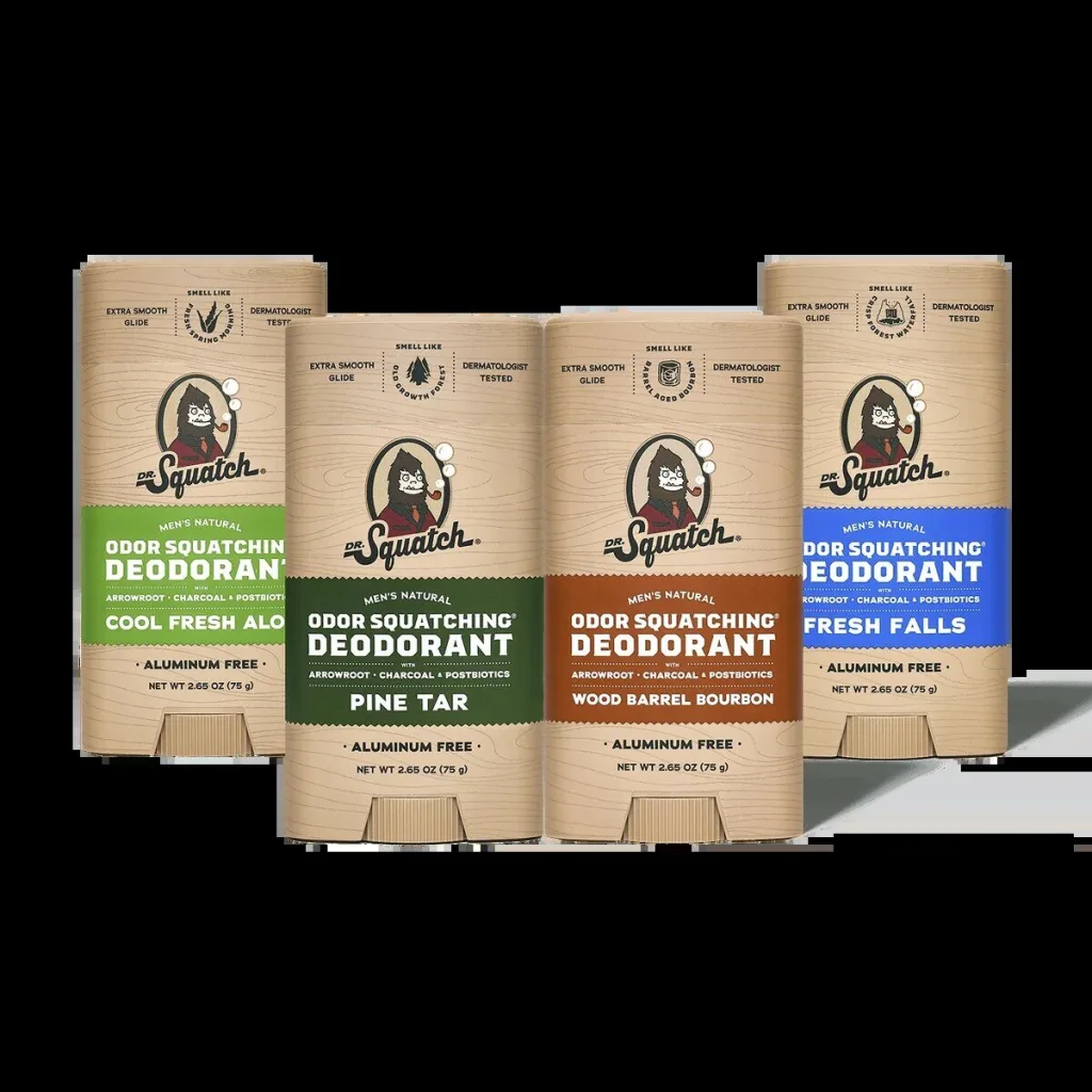 Dr. Squatch Natural Odor Squatching Deodorant 4-Pack for Men Dr. Squatch Natural Odor Squatching Deodorant 4-Pack for Men