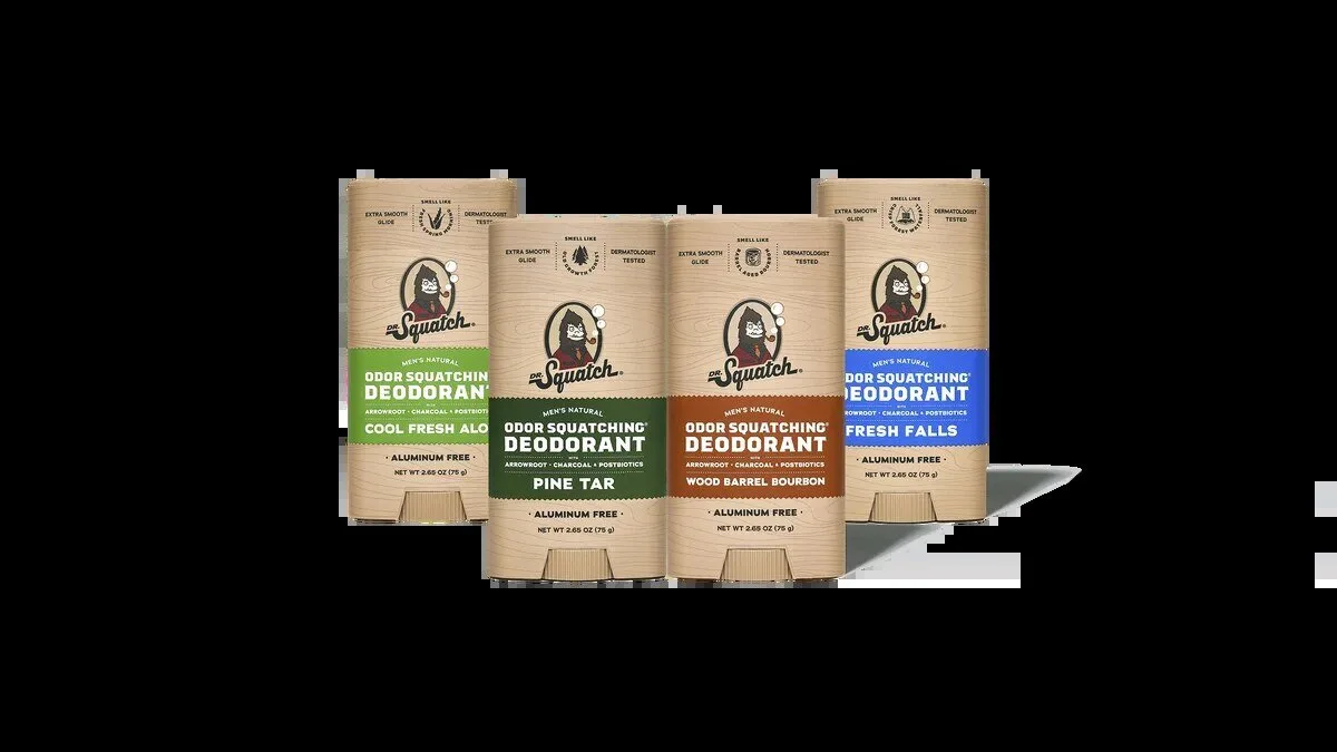 Dr. Squatch Natural Odor Squatching Deodorant 4-Pack for Men 5 Dr. Squatch Natural Odor Squatching Deodorant 4-Pack for Men