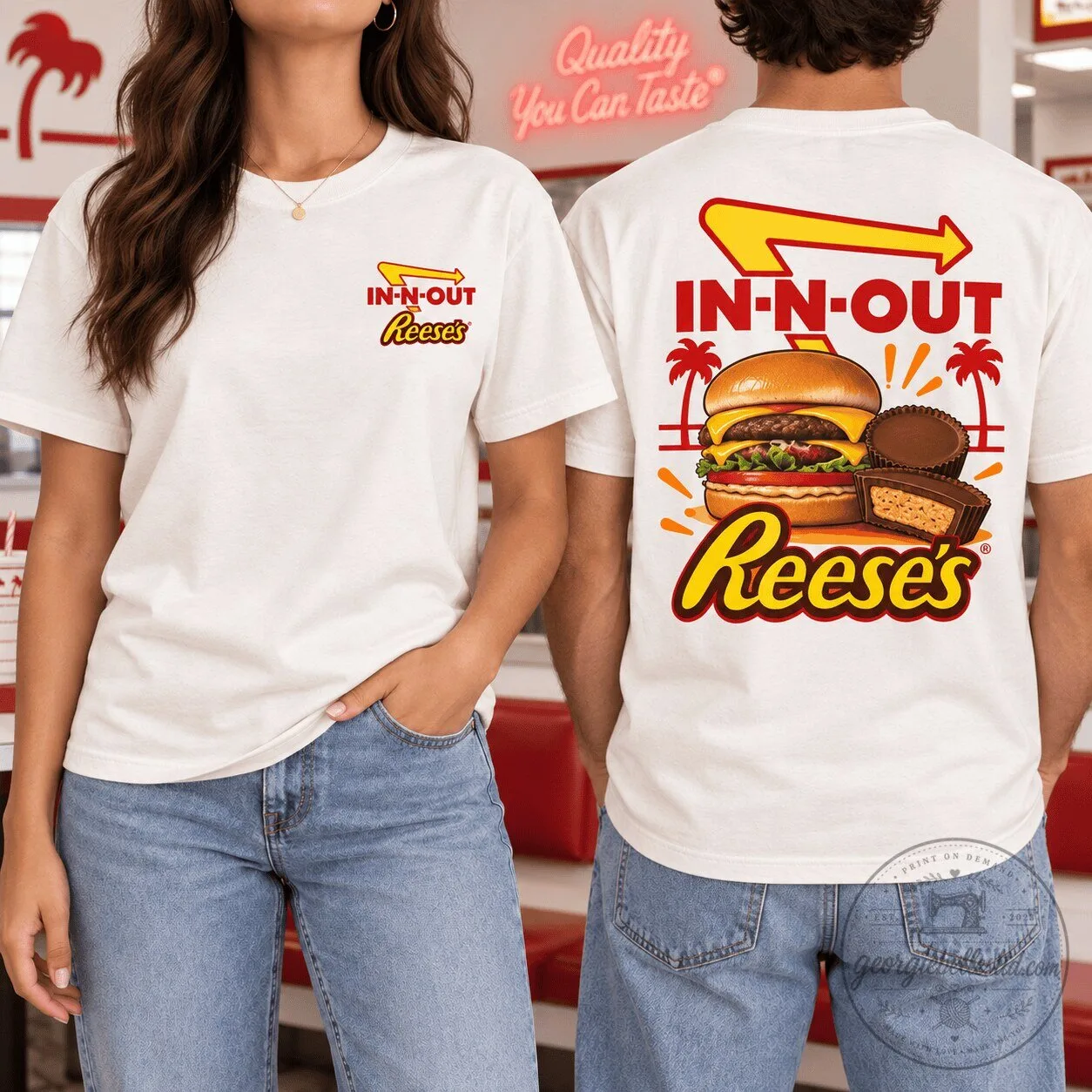 In-N-Out Burger Reese's Peanut Butter Cup Graphic Short Sleeve T-Shirt