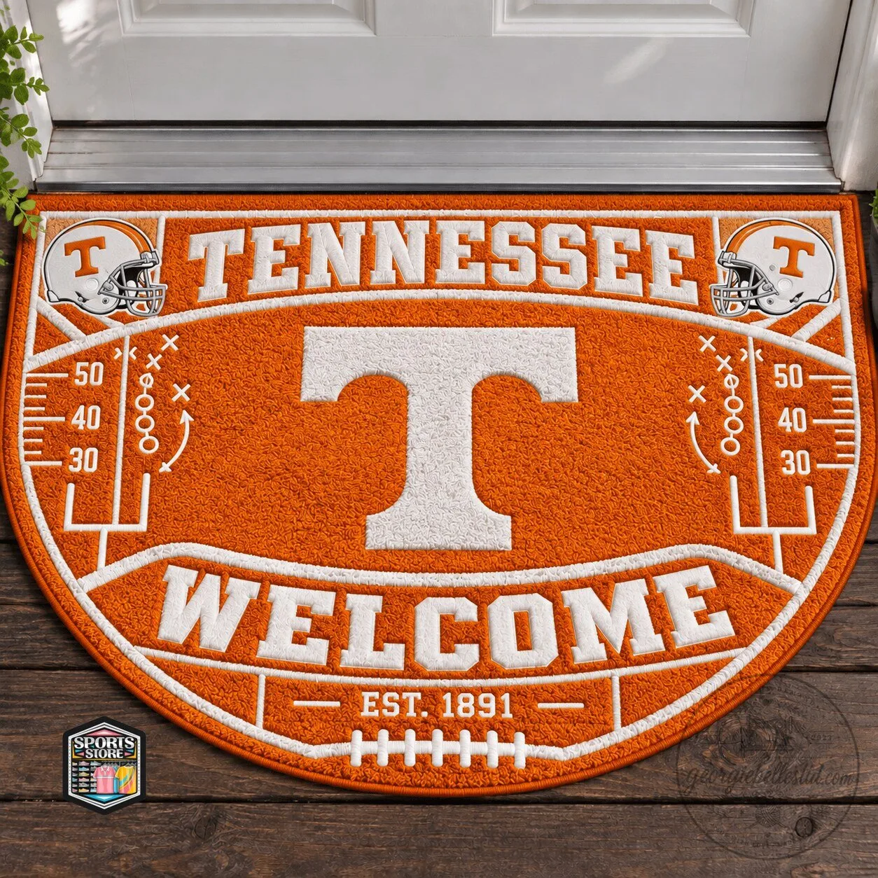 Tennessee Volunteers Football Welcome Est. 1891 Half-Moon Doormat