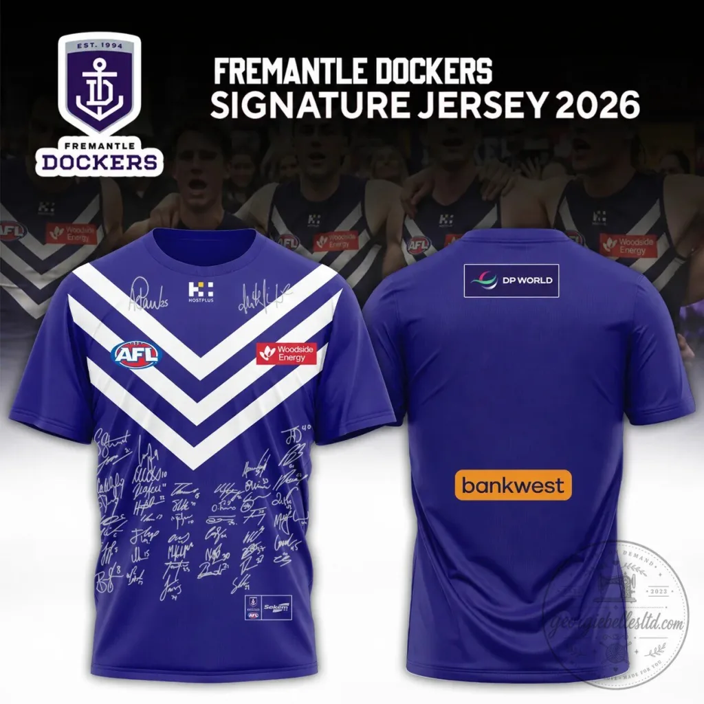 Fremantle Dockers AFL Signature Jersey 2026 Team Fan Apparel Fremantle Dockers AFL Signature Jersey 2026 Team Fan Apparel