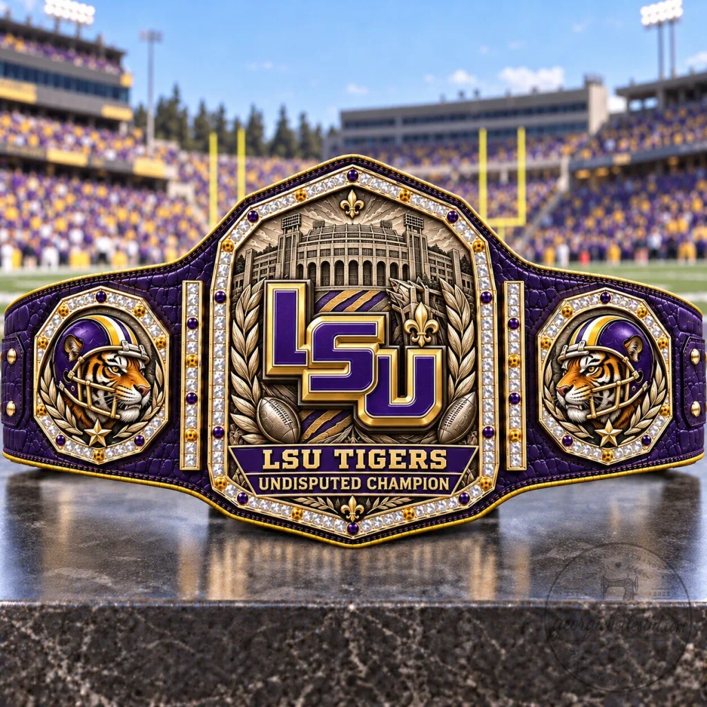 LSU Tigers Undisputed Champion Legacy Commemorative Belt LSU Tigers Undisputed Champion Legacy Commemorative Belt
