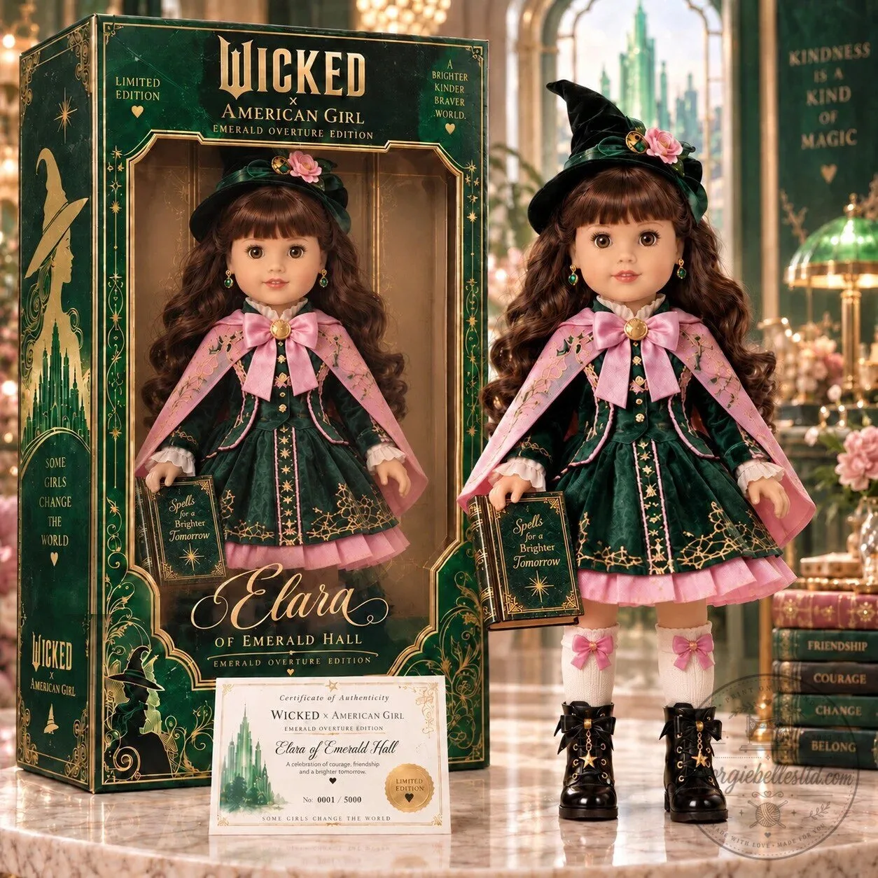 Wicked American Girl Elara of Emerald Hall Emerald Overture Edition Collector Doll
