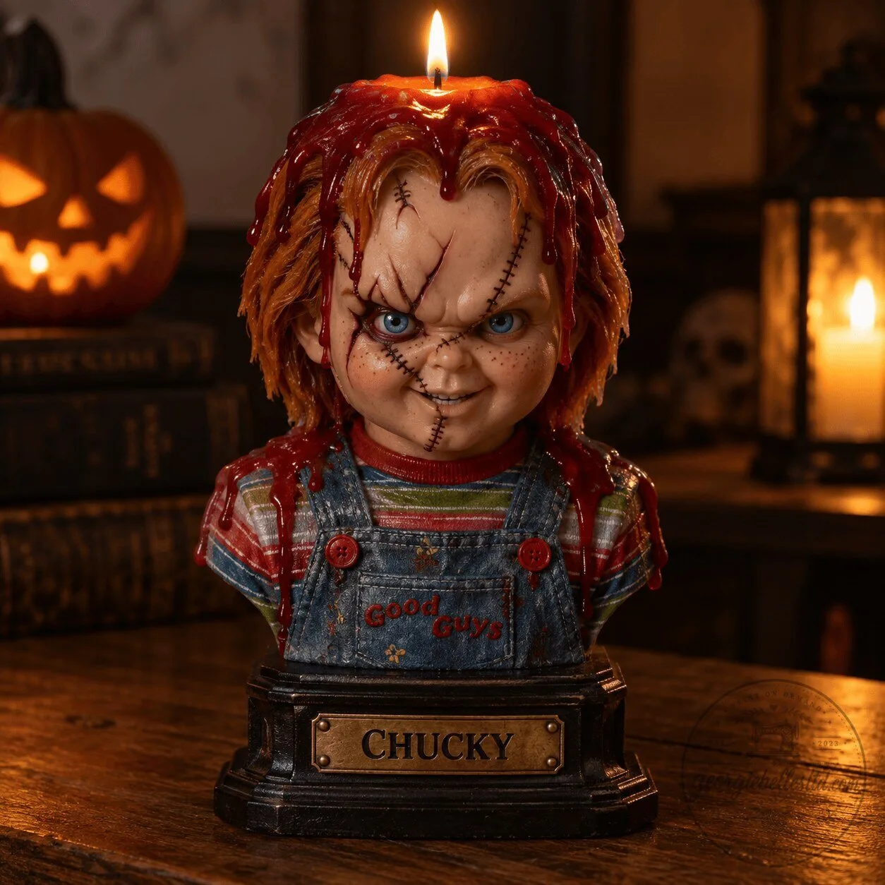 Chucky Horror Movie Character Halloween Decorative Candle