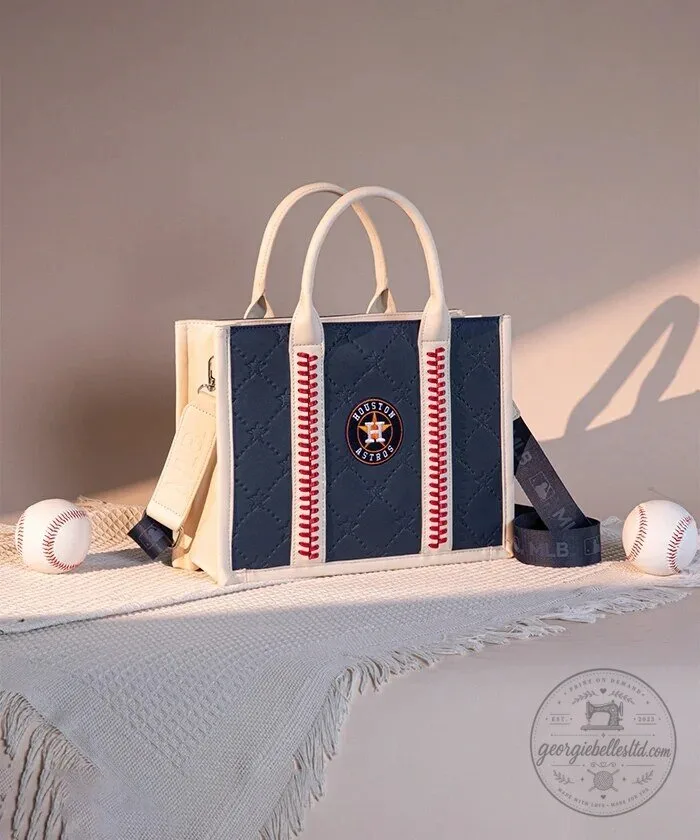 Houston Astros Baseball Team Tote Bag with Baseball Stitching 23 Houston Astros Baseball Team Tote Bag with Baseball Stitching