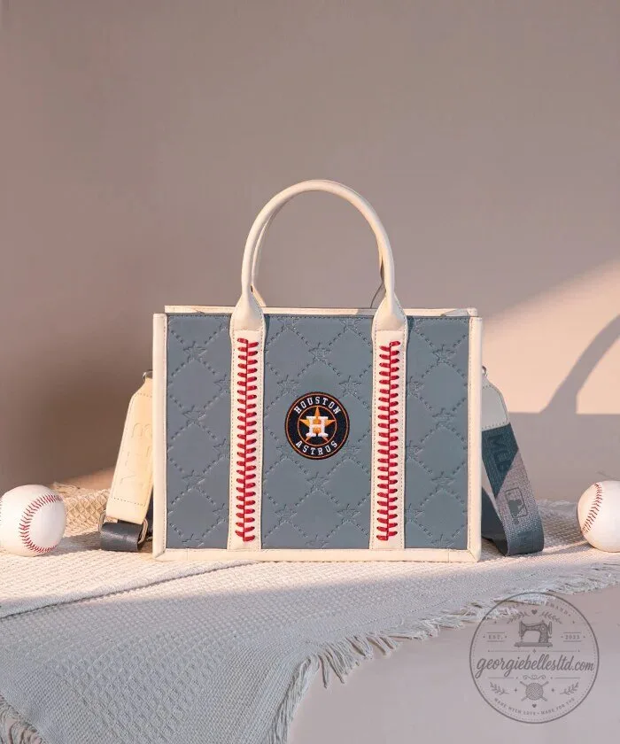 Houston Astros Baseball Team Tote Bag with Baseball Stitching 36 Houston Astros Baseball Team Tote Bag with Baseball Stitching