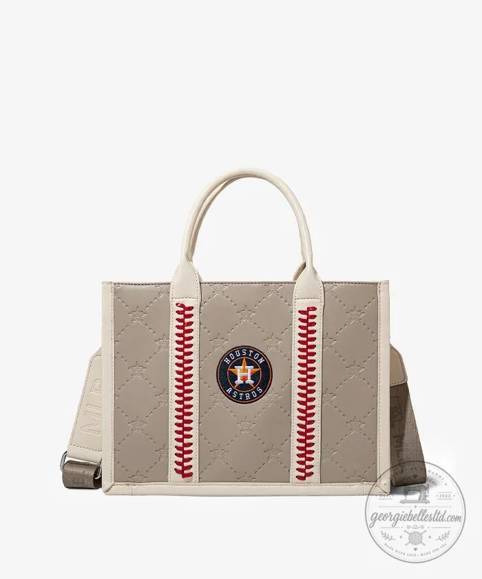 Houston Astros Baseball Team Tote Bag with Baseball Stitching 37 Houston Astros Baseball Team Tote Bag with Baseball Stitching