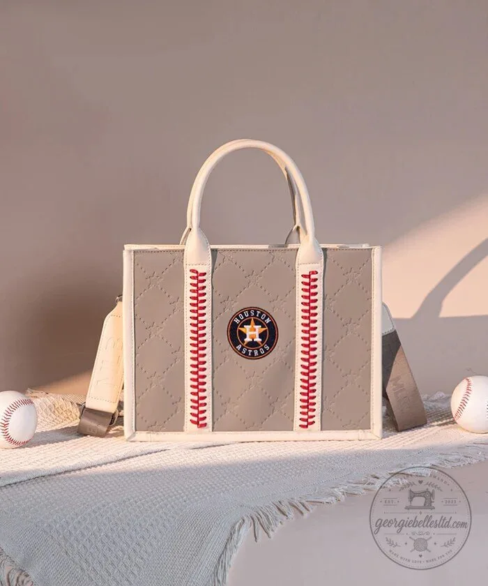 Houston Astros Baseball Team Tote Bag with Baseball Stitching 39 Houston Astros Baseball Team Tote Bag with Baseball Stitching