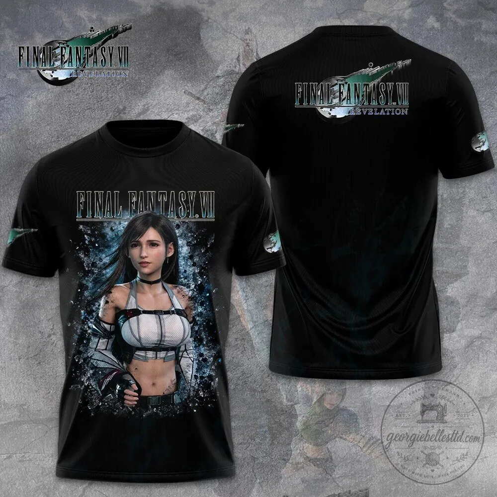 Final Fantasy VII Revelation Tifa Lockhart Video Game Black T-Shirt