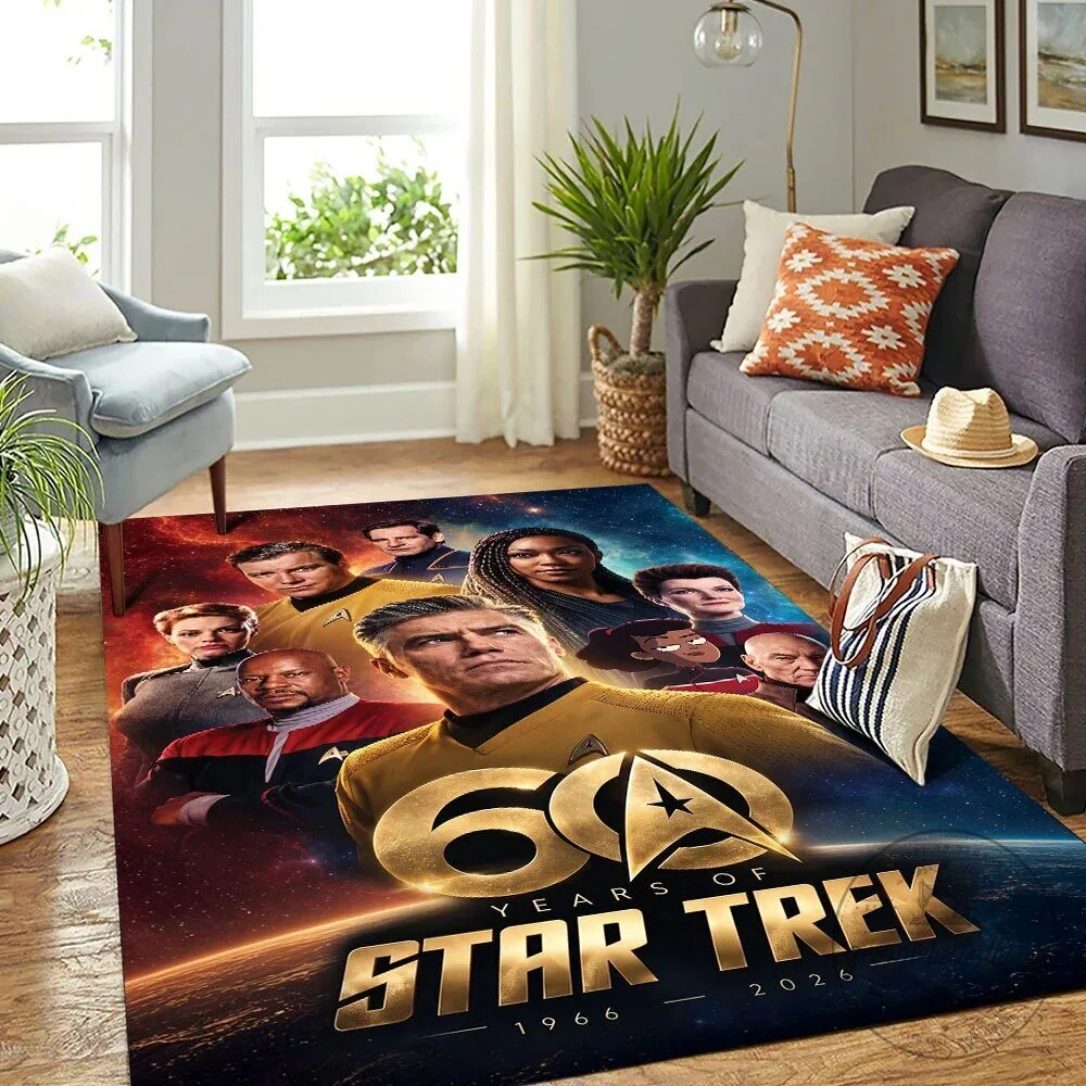 Star Trek 60 Years Anniversary Celebration Rectangular Area Rug