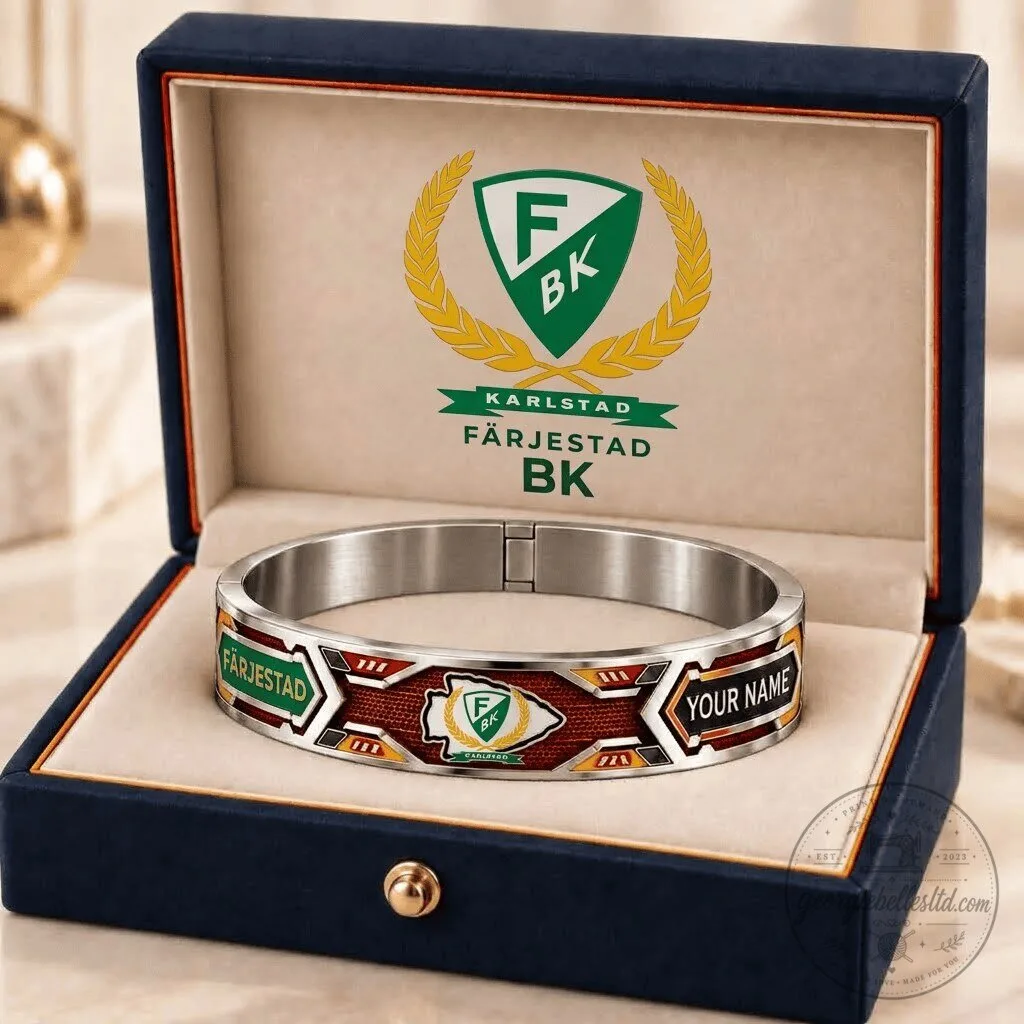 Färjestad BK Karlstad Ice Hockey Team Personalized Bracelet