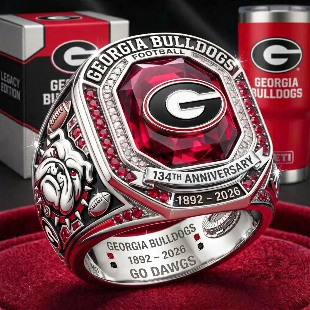 Georgia Bulldogs 134th Anniversary Football Championship Commemorative Ring Georgia Bulldogs 134th Anniversary Football Championship Commemorative Ring