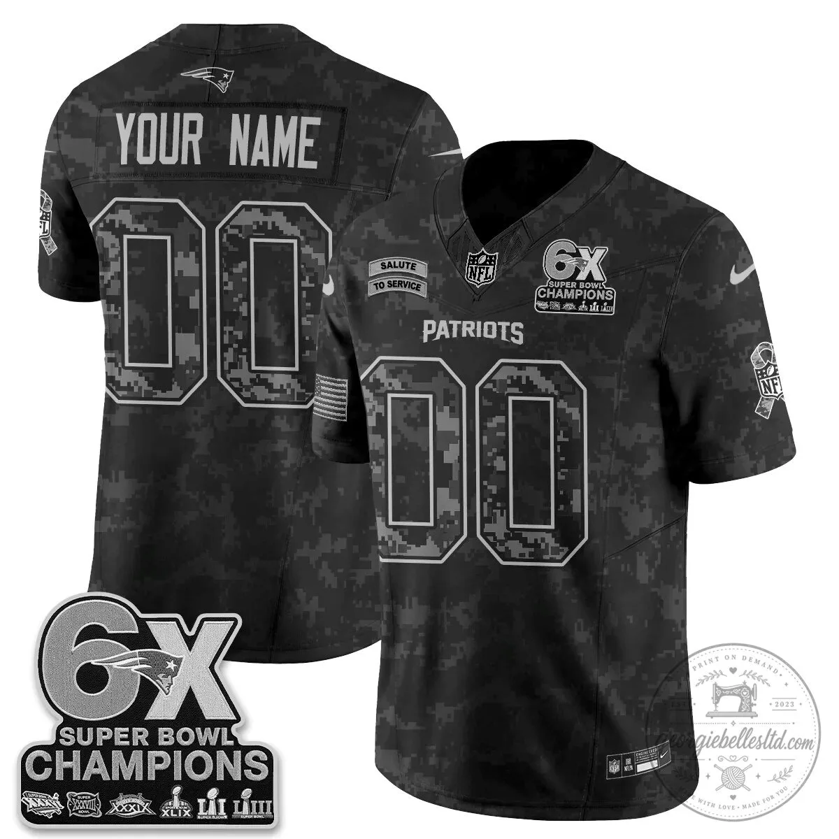 Super Bowl Champions Jersey for New England Patriots - Salute To Service Edition 7 Super Bowl Champions Jersey for New England Patriots - Salute To Service Edition