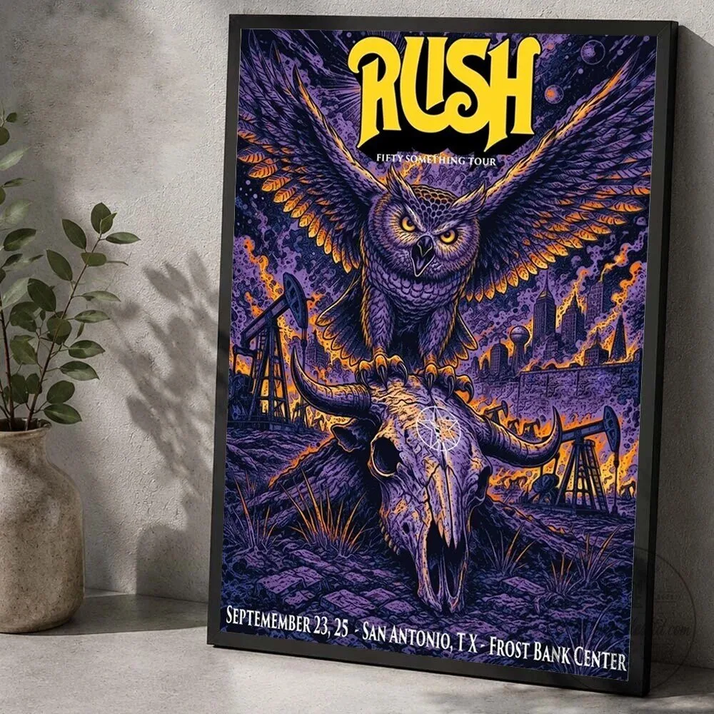 Rush Band Fifty Something Tour San Antonio Texas Concert Poster 5 Rush Band Fifty Something Tour San Antonio Texas Concert Poster
