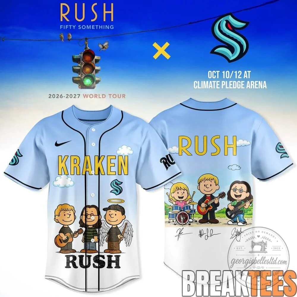 Seattle Kraken Rush Fifty Something World Tour 2026 Baseball Jersey