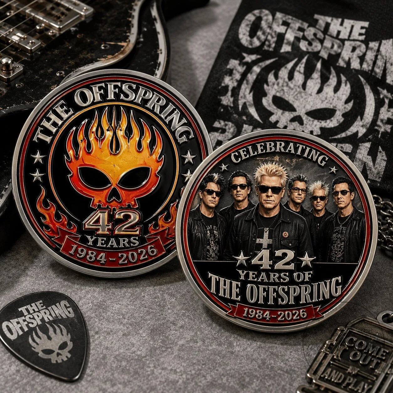 The Offspring 42nd Anniversary Commemorative Challenge Coin for Punk Rock Fans