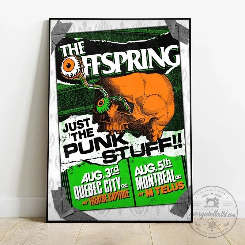 The Offspring Just the Punk Stuff Quebec City and Montreal Concert Poster