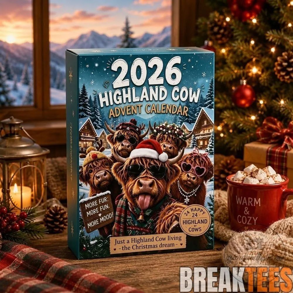 Highland Cow 2026 Christmas Advent Calendar with 24 Ornaments 3 Highland Cow 2026 Christmas Advent Calendar with 24 Ornaments