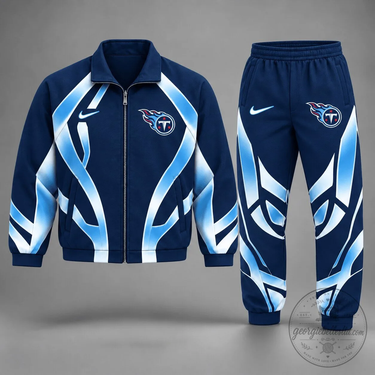 Tennessee Titans Football Team Graphic Full Zip Jacket