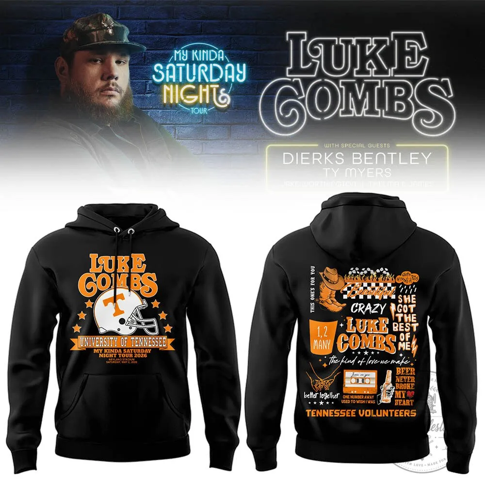 2026 Hoodie for Luke Combs' My Kinda Saturday Night Tour at Neyland Stadium