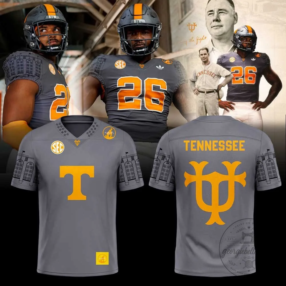 Tennessee Football Neyland Legacy Gray SEC Logo Jersey