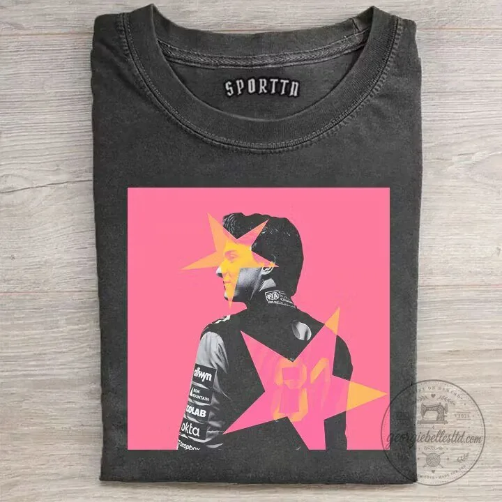 Graphic T-Shirt featuring Oscar Piastri, Formula One Racing Driver Portrait