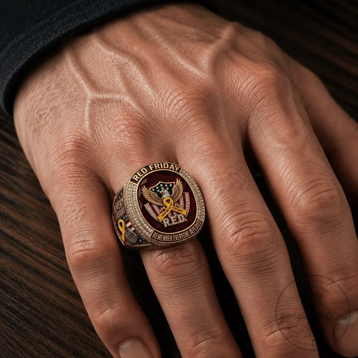 Gold Plated Ring Tribute to Remember Everyone Deployed on Red Friday 5 Gold Plated Ring Tribute to Remember Everyone Deployed on Red Friday
