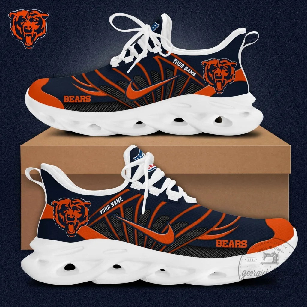 Chicago Bears Personalized Athletic Sneakers Max Soul Shoes Chicago Bears Personalized Athletic Sneakers Max Soul Shoes