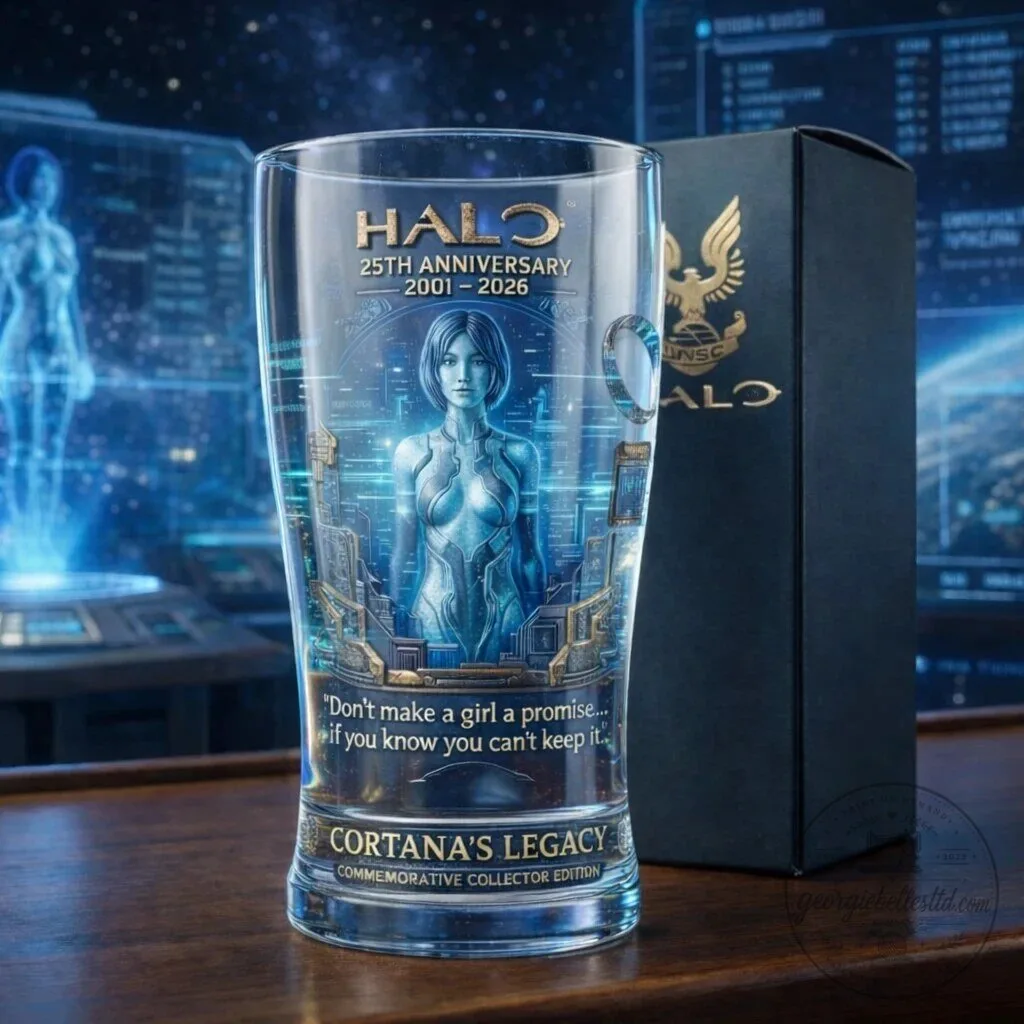 25th Anniversary Collector Edition Drinking Glass of Halo Cortana's Legacy 1 25th Anniversary Collector Edition Drinking Glass of Halo Cortana
