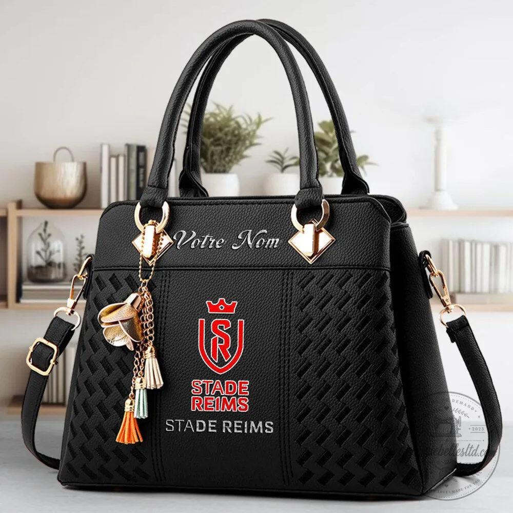 Stade de Reims Football Club Personalized Black Handbag