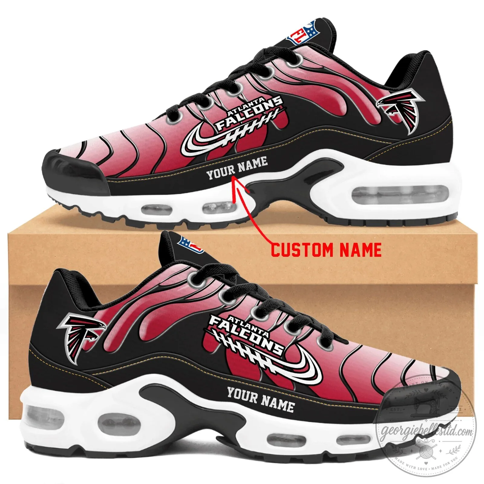 Atlanta Falcons Personalized Air Max Sneakers Custom Name Running Shoes
