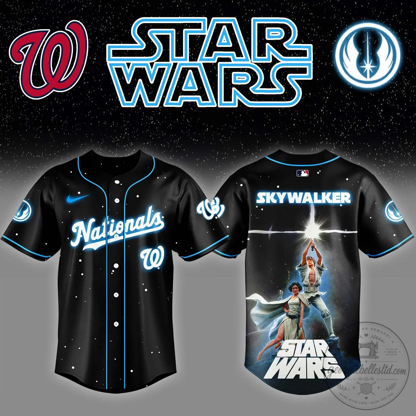Luke Skywalker Star Wars Washington Nationals Baseball Jersey